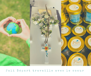 fleurs et croix dessus cercueil
